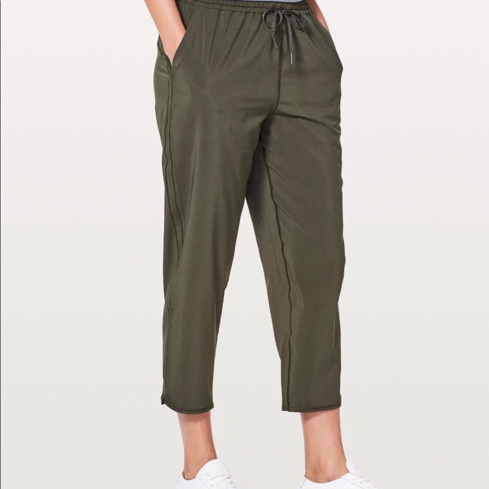 Lulu Lemon “Keep It Classic Crop 23”” Pants-Olive